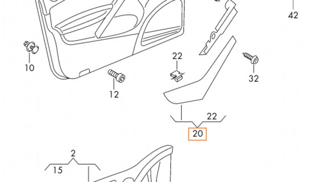 Ornament Maner Usa Interior Stanga Sofer Oe Volkswagen Golf 6 2008-2013 5K4868039A82V