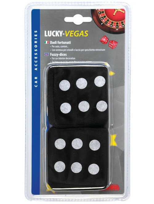 Ornament Parbriz Zaruri Lampa Lucky Vegas Fuzzy Dices Black LAM37651