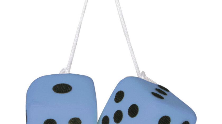 Ornament Parbriz Zaruri Lampa Lucky Vegas Fuzzy Dices Light Blue LAM37654