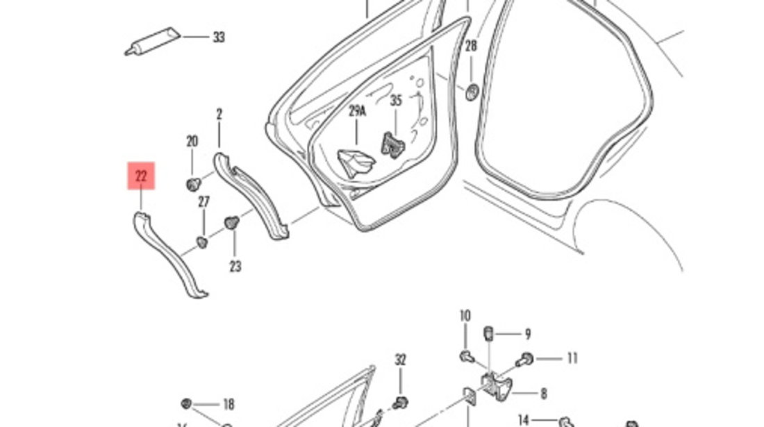 Ornament portiera Volkswagen Jetta 2.0 TDI BKD 2008