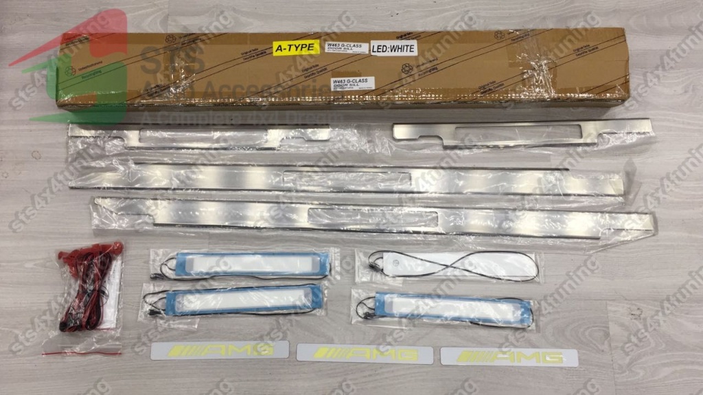 ORNAMENT PRAG CU LED DIN INOX MERCEDES G-CLASS W463 [AMG][4-BUC]