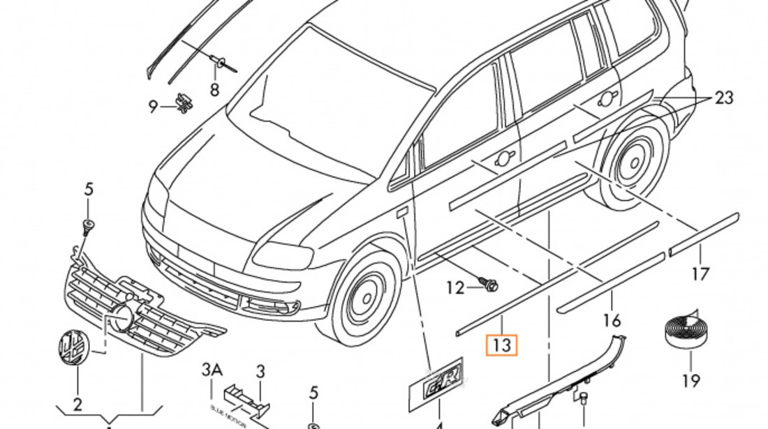 Ornament Prag Stanga Oe Volkswagen Golf 5 2003-2009 1T0854931B9B9