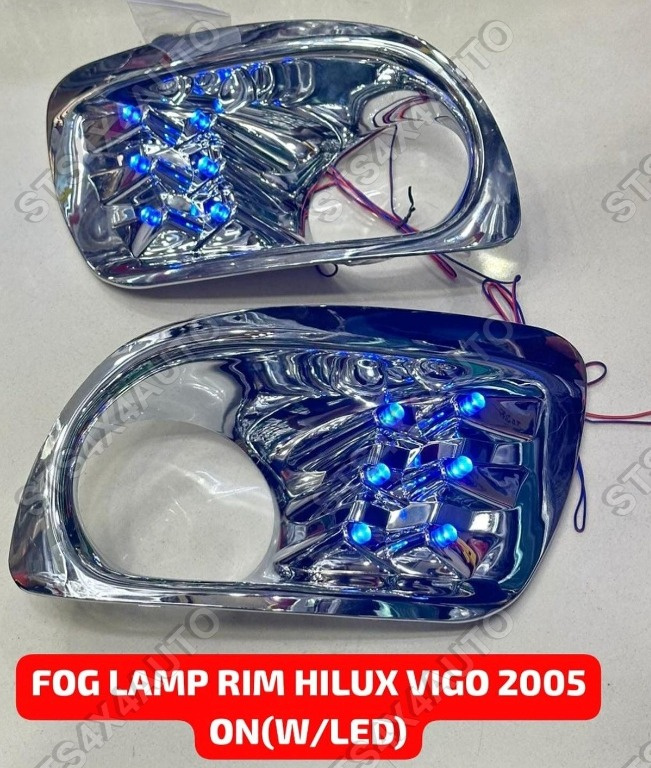 ORNAMENT PROIECTOARE CROMATE CU LED PENTRU TOYOTA HILUX VIGO 2005-2009 [V1]