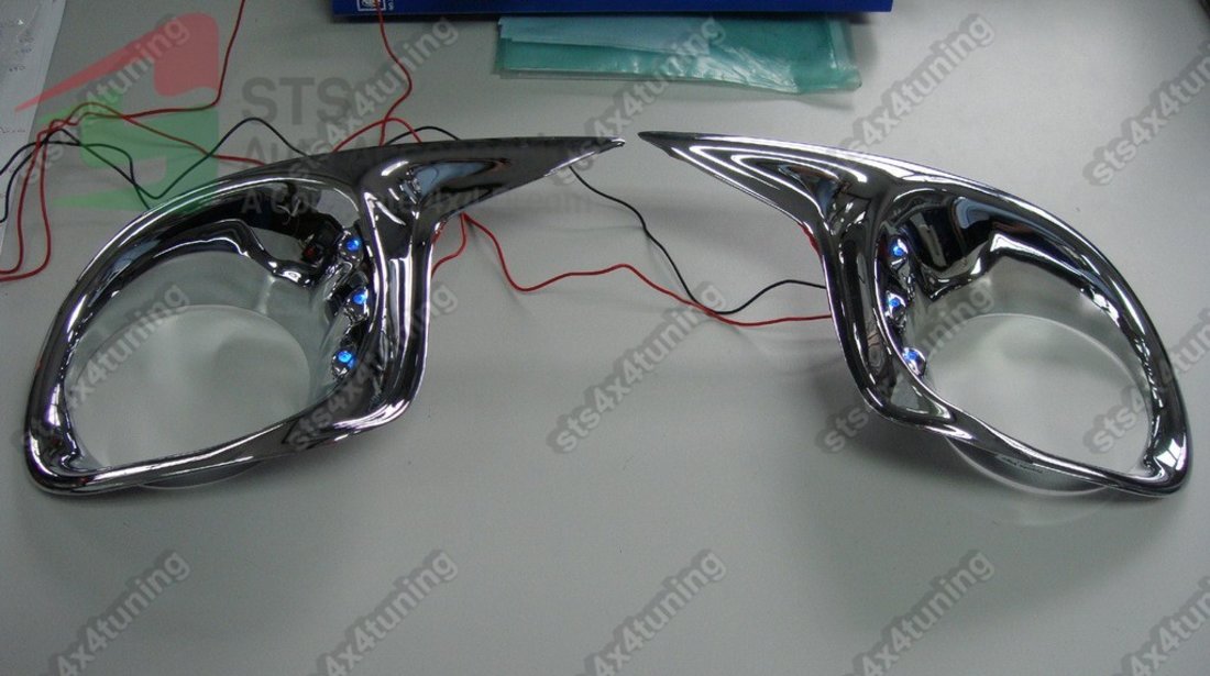 ORNAMENT PROIECTOARE CROMATE CU LED TOYOTA HILUX VIGO 2005-2009