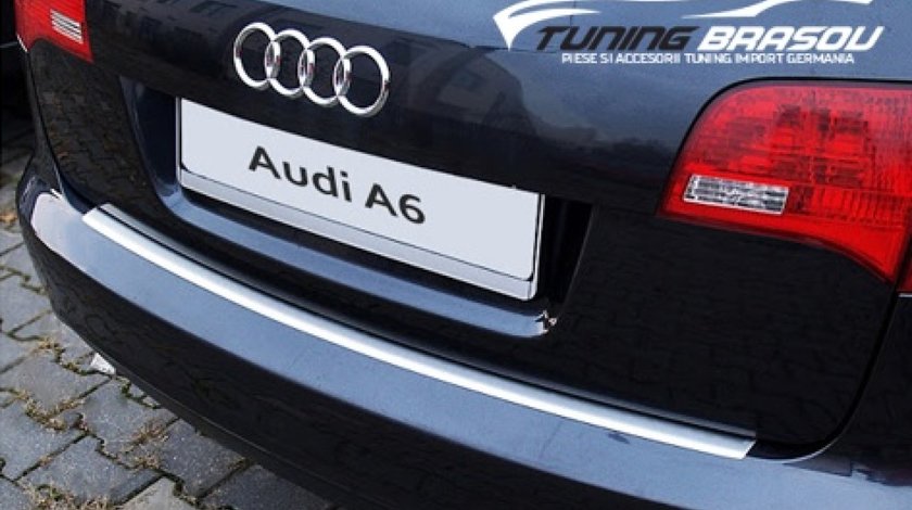 Ornament protectie bara spate din inox pentru AUDI A6 C6 AVANT 2005-2011