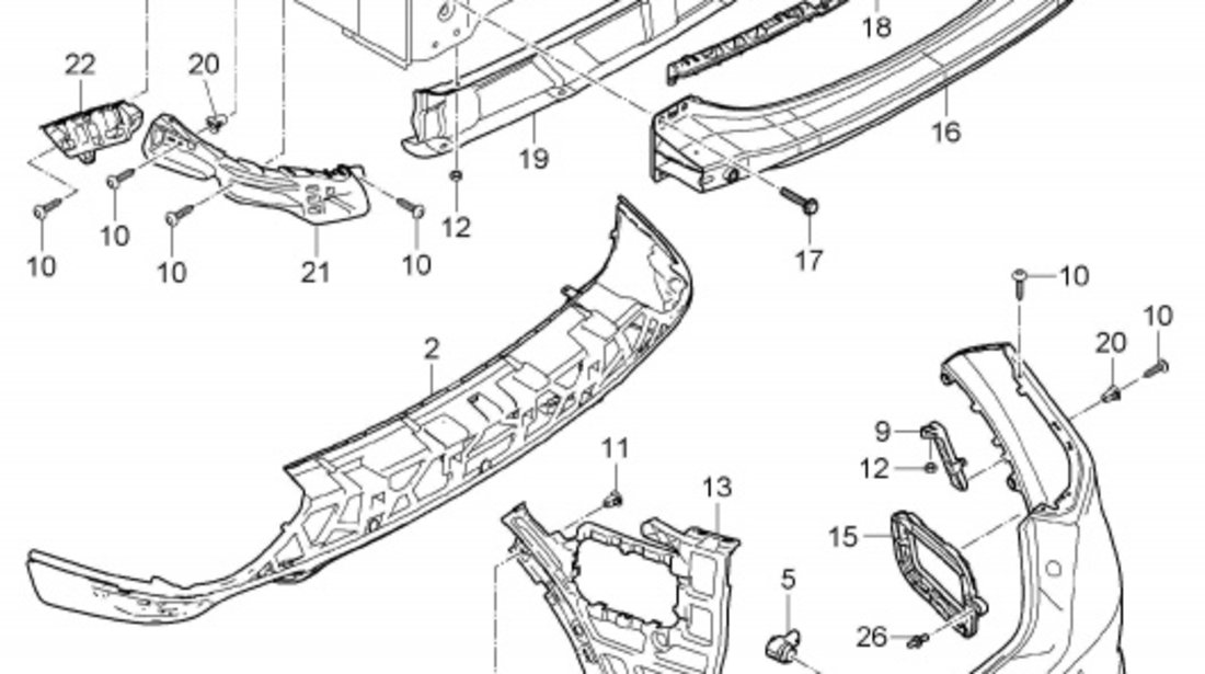 Ornament Spoiler Bara Spate Oe Porsche Cayenne 2 92A 2011-2014 958505697009B9