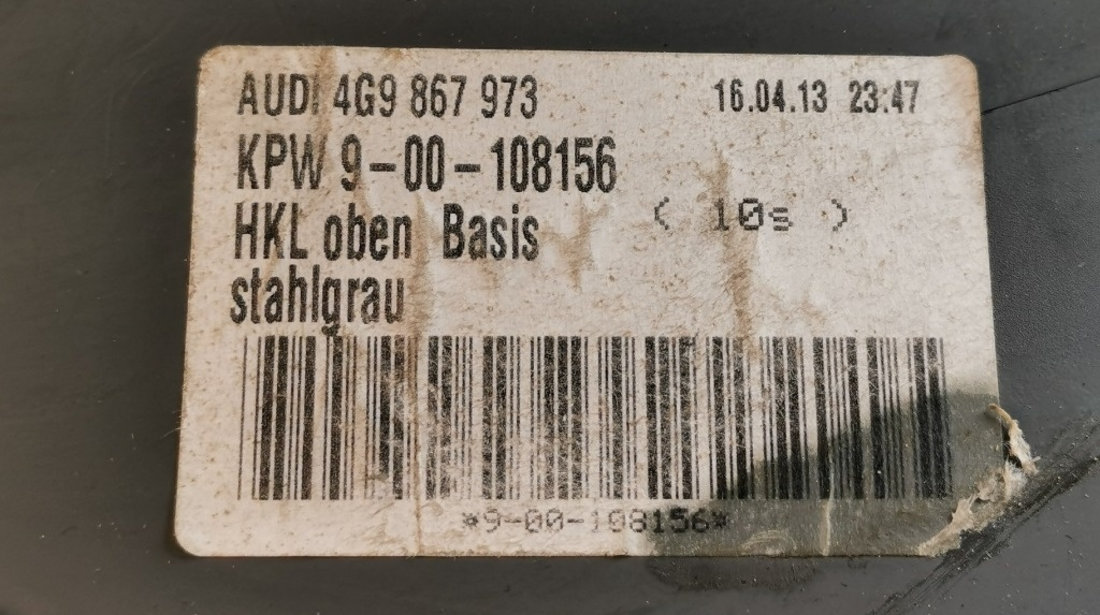 Ornament superior haion AUDI A6 IV Avant (4G5, C7, 4GD) [ 2011 - 2018 ] TDI (CNHA, CZJA, DDDA) 140KW|190HP OEM 4G9867973