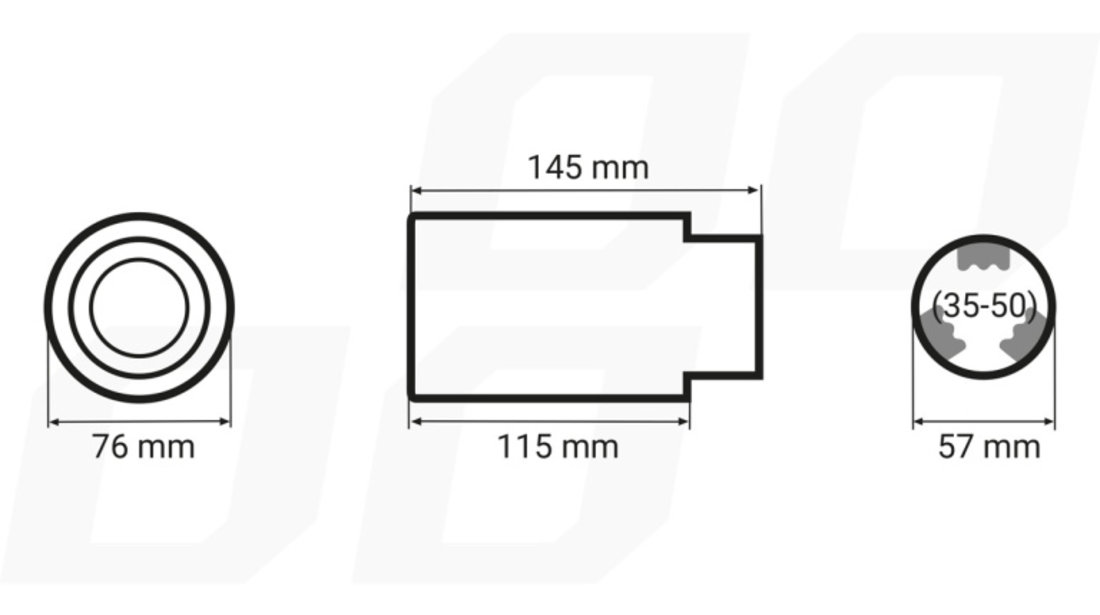 Ornament Toba Esapament Amio Carbon MT 016C 01316