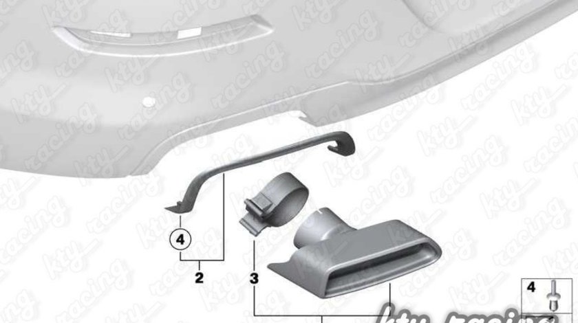 ORNAMENT TOBA TIPS EVACUARE CHROM BMW F10 F11 F12 F13 550 650 ⭐️⭐️⭐️⭐️⭐️