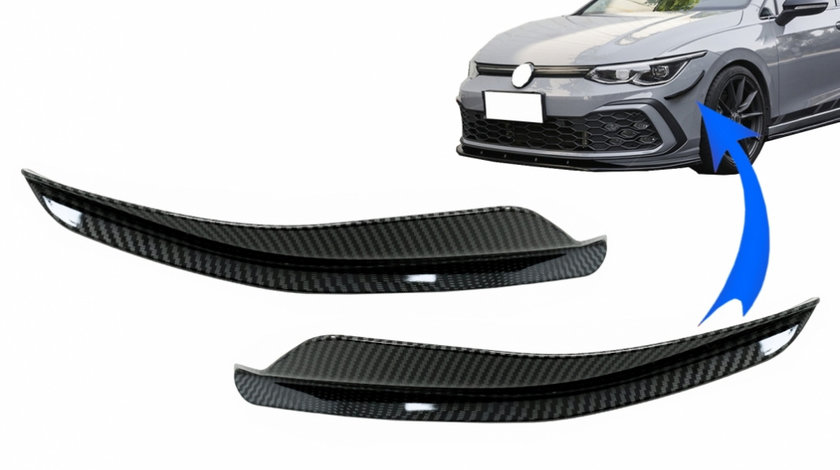 Ornamente bara fata flapsuri compatibil cu VW Golf 8 Mk8 MQB GTI / R-Line (2020-Up) Carbon Look FBFOBG8GTI