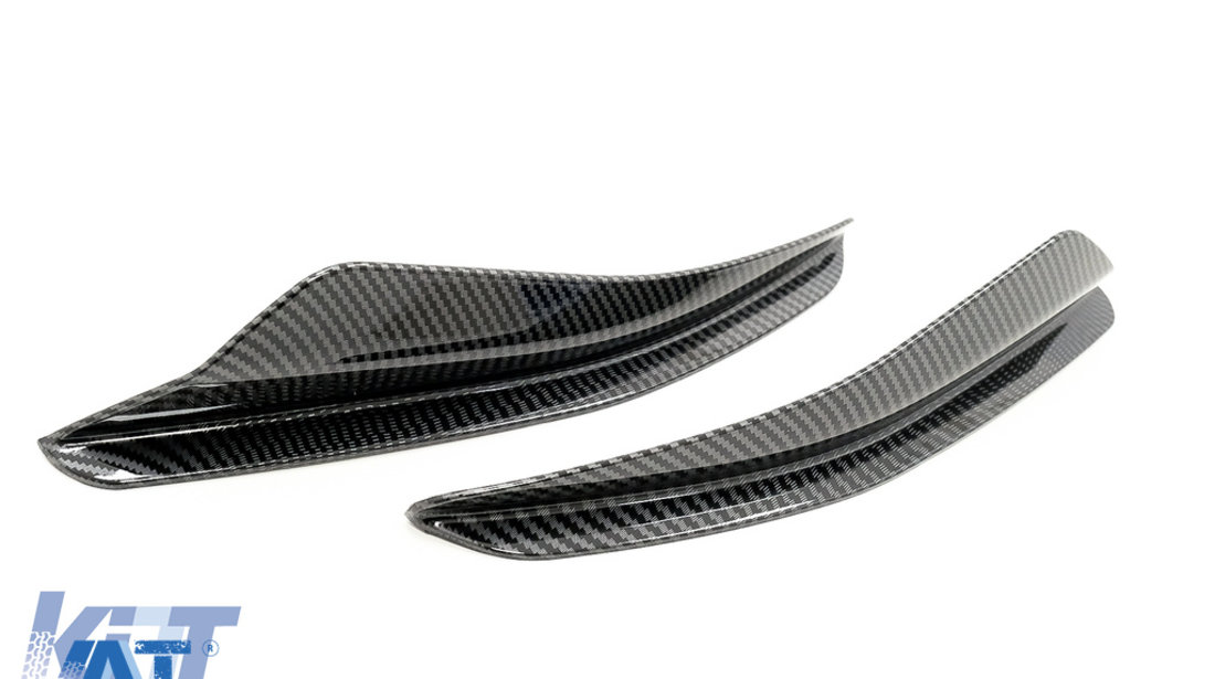 Ornamente bara fata flapsuri compatibil cu VW Golf 8 Mk8 MQB GTI / R-Line (2020-Up) Carbon Look