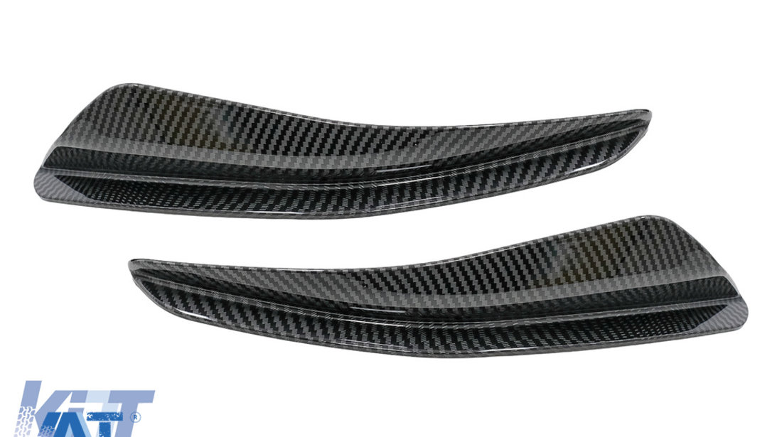 Ornamente bara fata flapsuri compatibil cu VW Golf 8 Mk8 MQB GTI / R-Line (2020-Up) Carbon Look