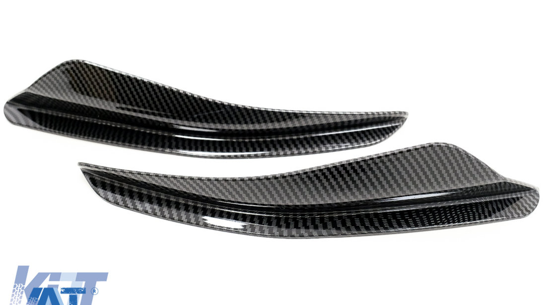 Ornamente bara fata flapsuri compatibil cu VW Golf 8 Mk8 MQB GTI / R-Line (2020-Up) Carbon Look