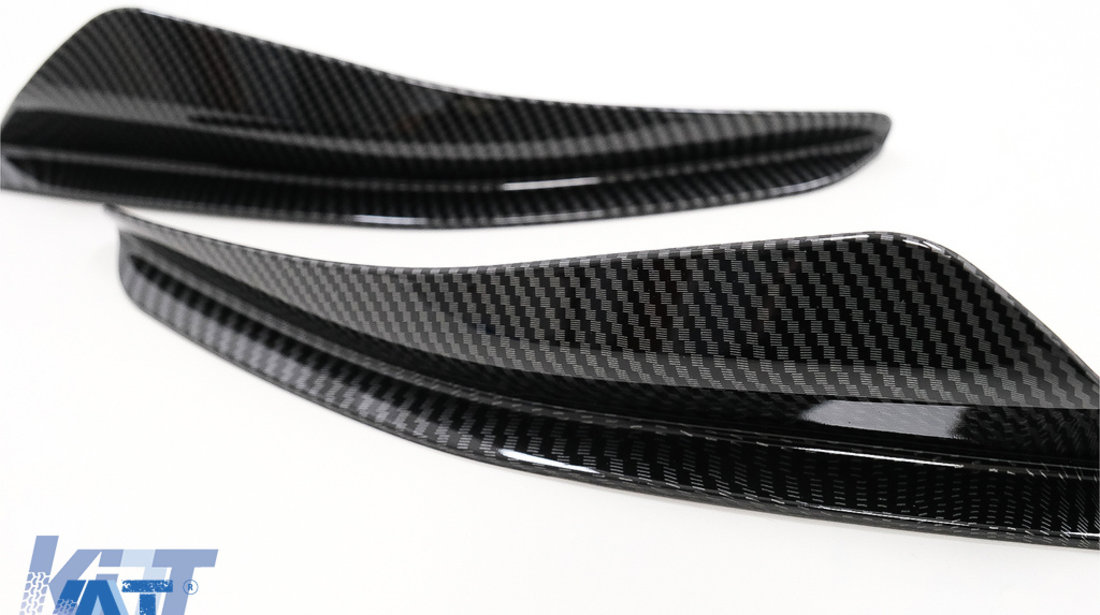 Ornamente bara fata flapsuri compatibil cu VW Golf 8 Mk8 MQB GTI / R-Line (2020-Up) Carbon Look