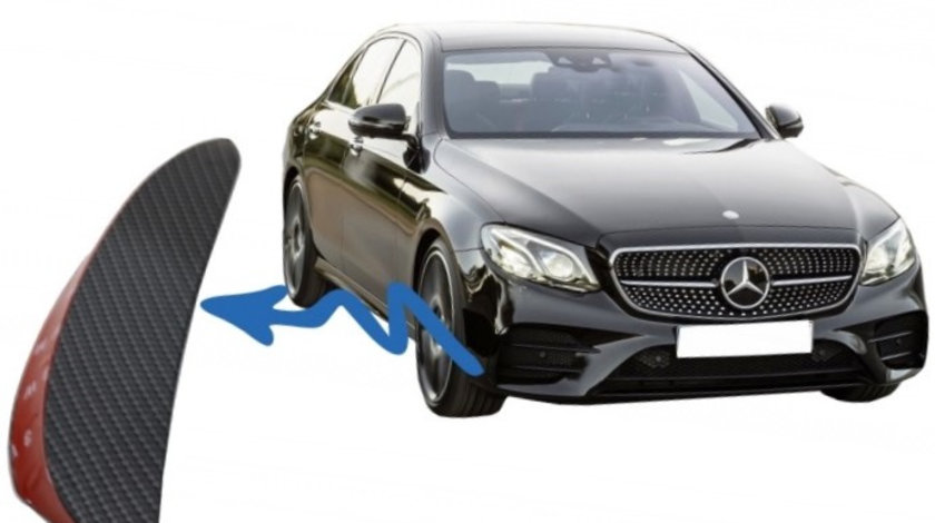 Ornamente Bara Fata Flapsuri Compatibil Cu Mercedes-Benz E-Class W213 2016→ S213 C238 A238 E43 E53 Design Carbon Film FFOCF