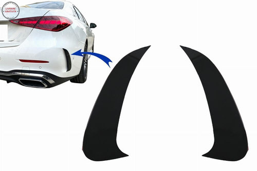 Ornamente bara spate flapsuri Mercedes C Class W206 Sport Line (2021-Up) Negru Luc- livrare gratuita
