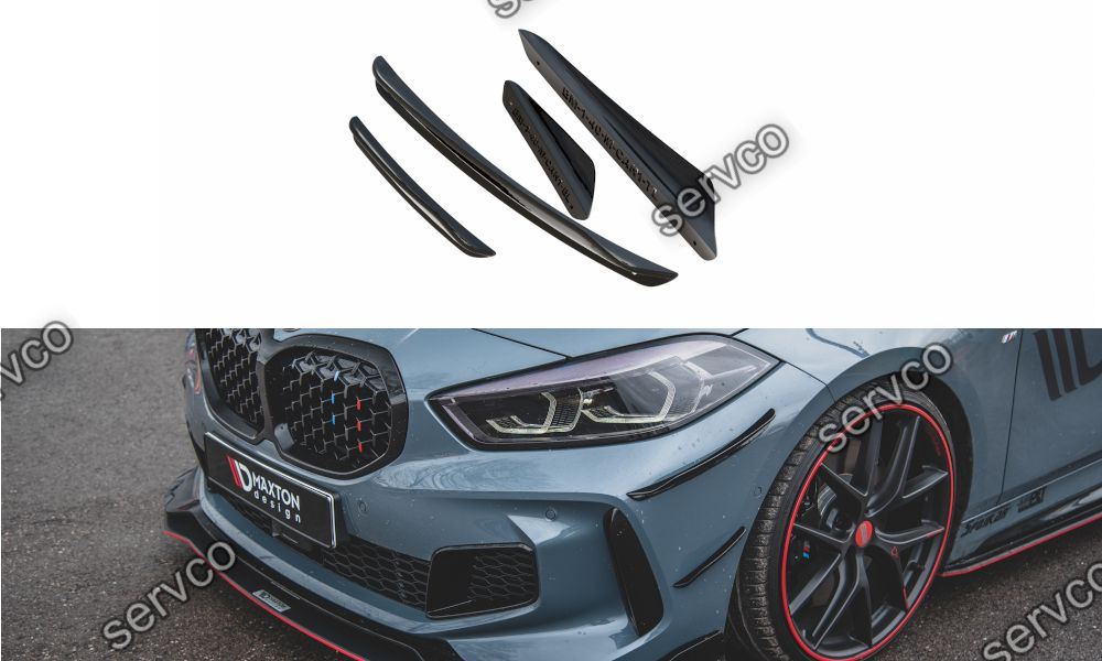 Ornamente canards bara fata BMW Seria 1 F40 M-Pack M135i 2019- v7 - Maxton Design