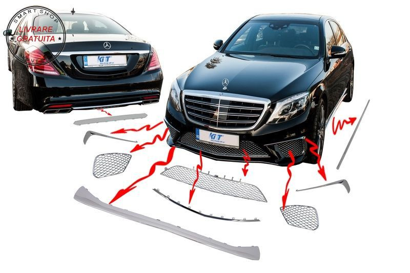 Ornamente cromate Mercedes S-Class W222 (2013-up) S65 Design- livrare gratuita