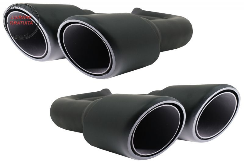 Ornamente Evacuare Porsche Cayenne 92A V6 (05/2010-09/2014) GTS Design Negru Mat- livrare gratuita