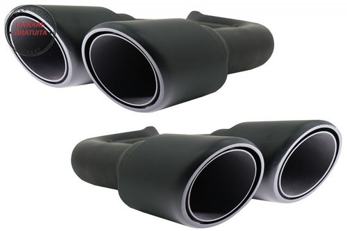 Ornamente Evacuare Porsche Cayenne 92A V6 (05/2010-09/2014) GTS Design Negru Mat- livrare gratuita