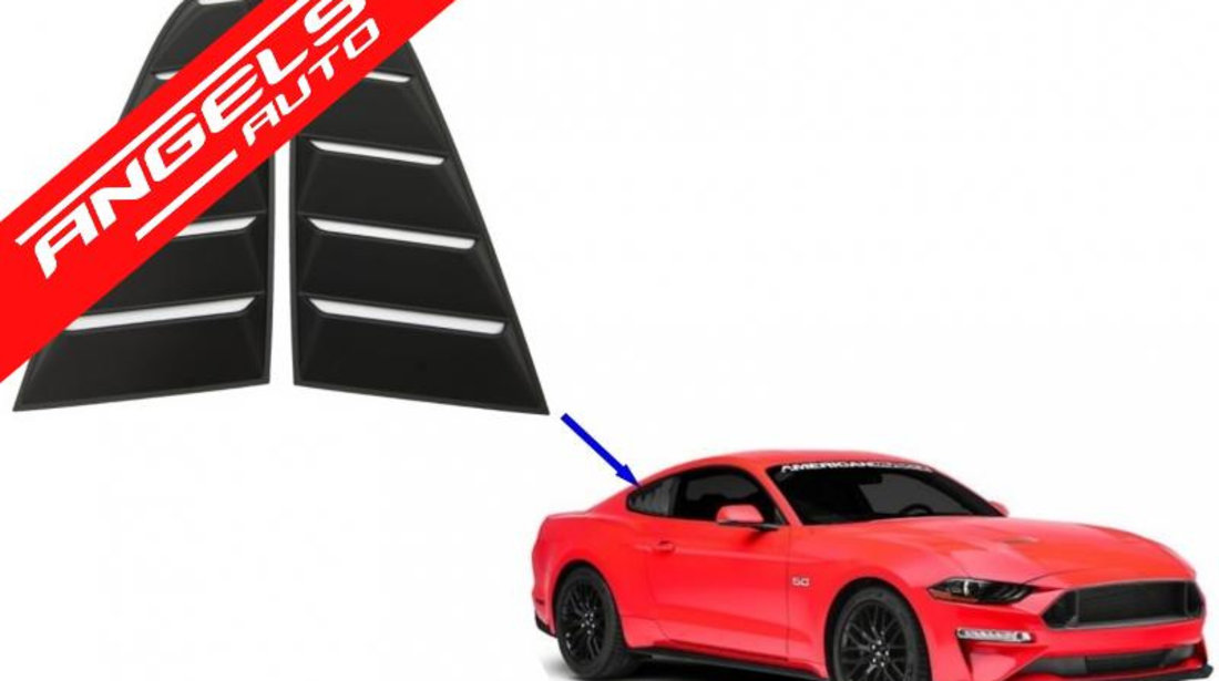 Ornamente Geamuri Spate Laterale FORD Mustang (2015-2019) Negru Mat