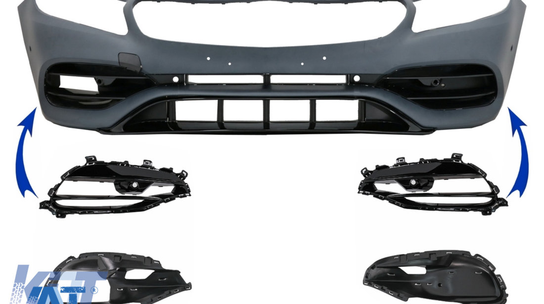 Ornamente Grile Laterale compatibil cu Mercedes Clasa A W176 (2012-2018) Facelift A45 Design Negru Lucios