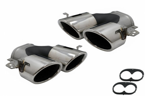 Ornamente pentru sistemul de evacuare compatibil cu Mercedes A-Class W177 CLA II X118 C118 GLA SUV H...