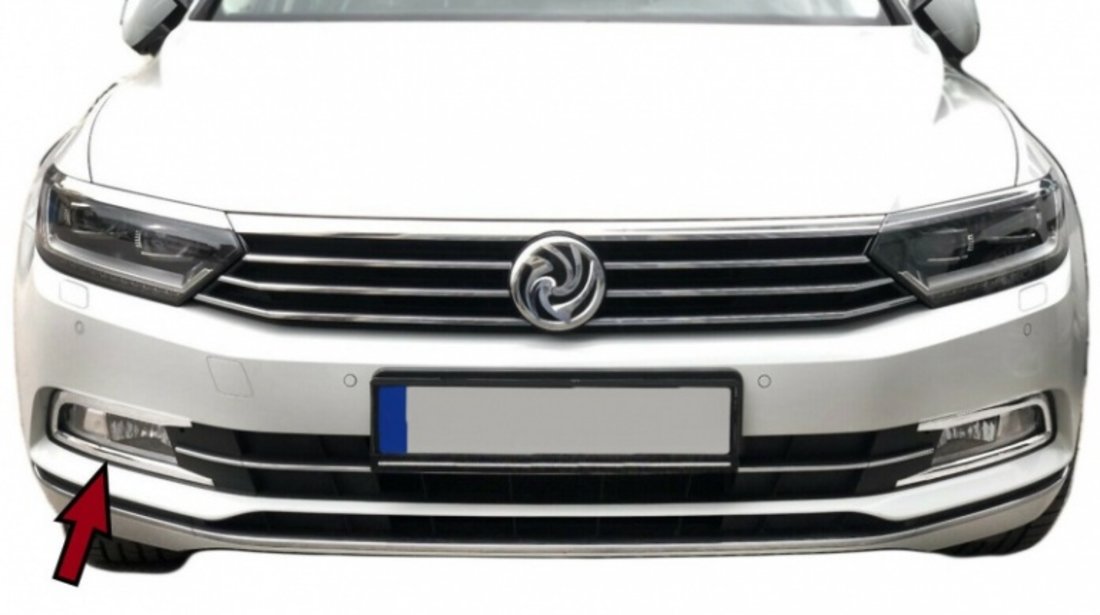 Ornamente Proiectoare Crom Metal Volkswagen Passat B8 2014→