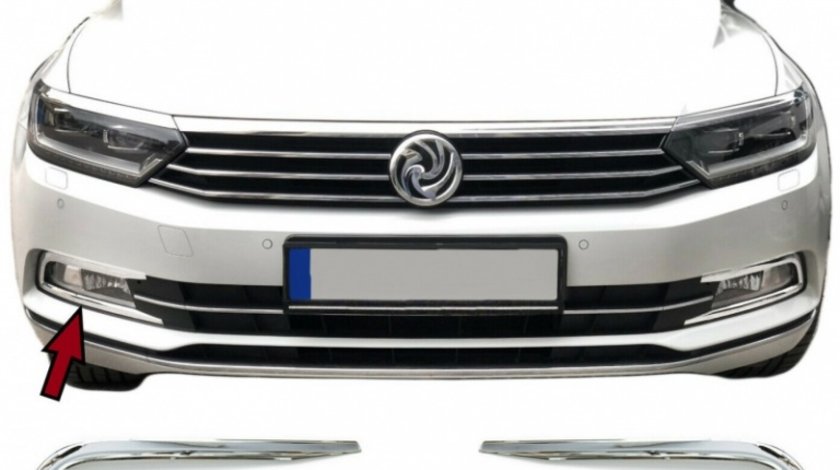 Ornamente Proiectoare Crom Metal Volkswagen Passat B8 2014→