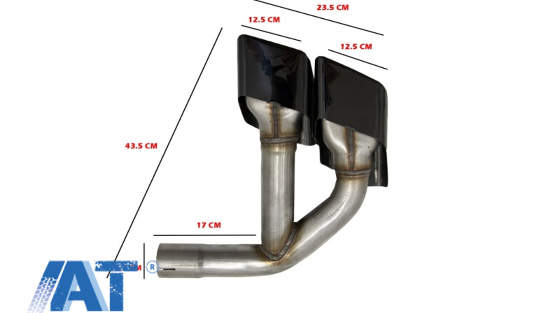 Ornamente toba compatibil cu Audi Q7 4M (2015-2019) SQ7 Design Negru doar pentru Benzina