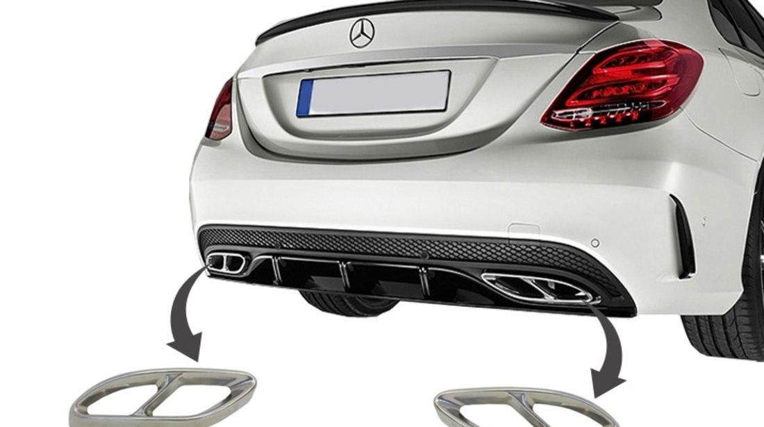 Ornamente tobe sistem de evacuare compatibil cu Mercedes C-Class W205 S65 E65 GLE W166 X166 GLC W253 Design MTMBAMG