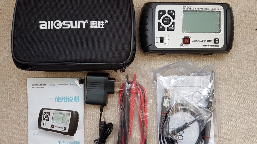 Osciloscop portabil All-sun EM125 25MHz 100MSa/s Digital 2in1 + Multimetru