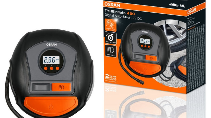 Osram Compresor Auto Digital Cu Manometru 12V OTI450