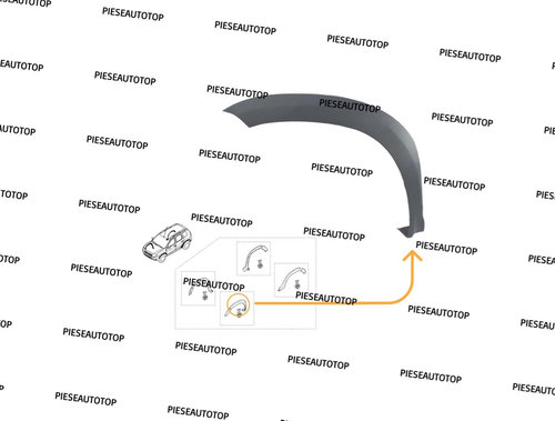 Overfender Ornament Bandou aripa stanga fata Dacia Duster 2010-2017 NOU 960178918R