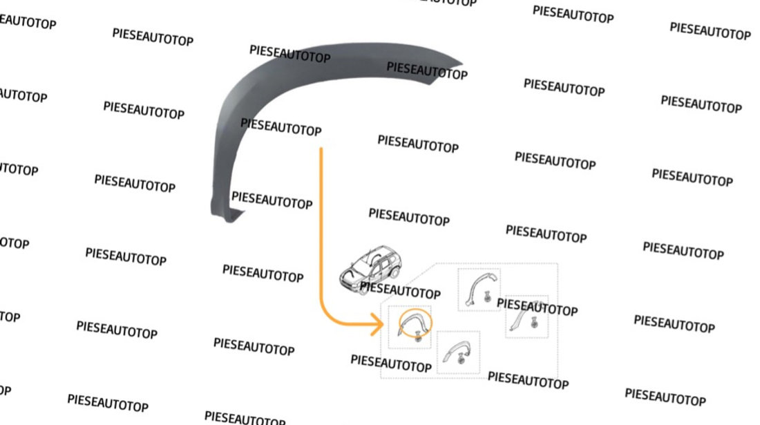 Overfender Ornament bandou dreapta aripa fata Dacia Duster 2010-2017 NOU 960169632R