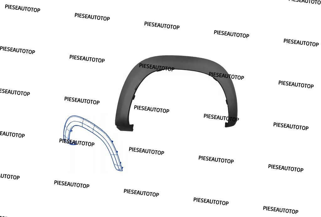 Overfender Ornament Bandou roata dreapta fata Dacia Spring NOU 638128275R OE