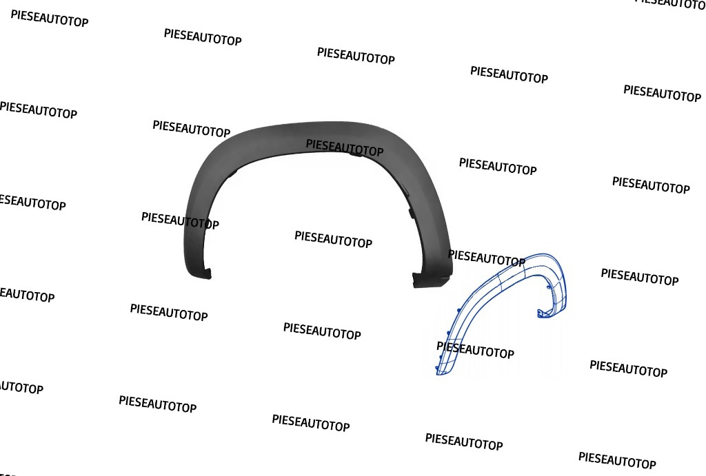 Overfender Ornament Bandou roata stanga fata Dacia Spring NOU 638139334R OE