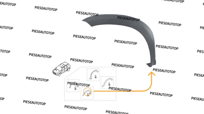 Overfender Ornament bandou stanga aripa fata Dacia Duster 2010-2017 NOU 960178918R