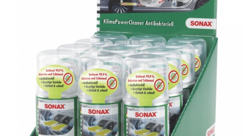 Pachet 12 Buc Sonax Spray Curatat Instalatie Ac Air Aid Green Lemon 323400 100ML