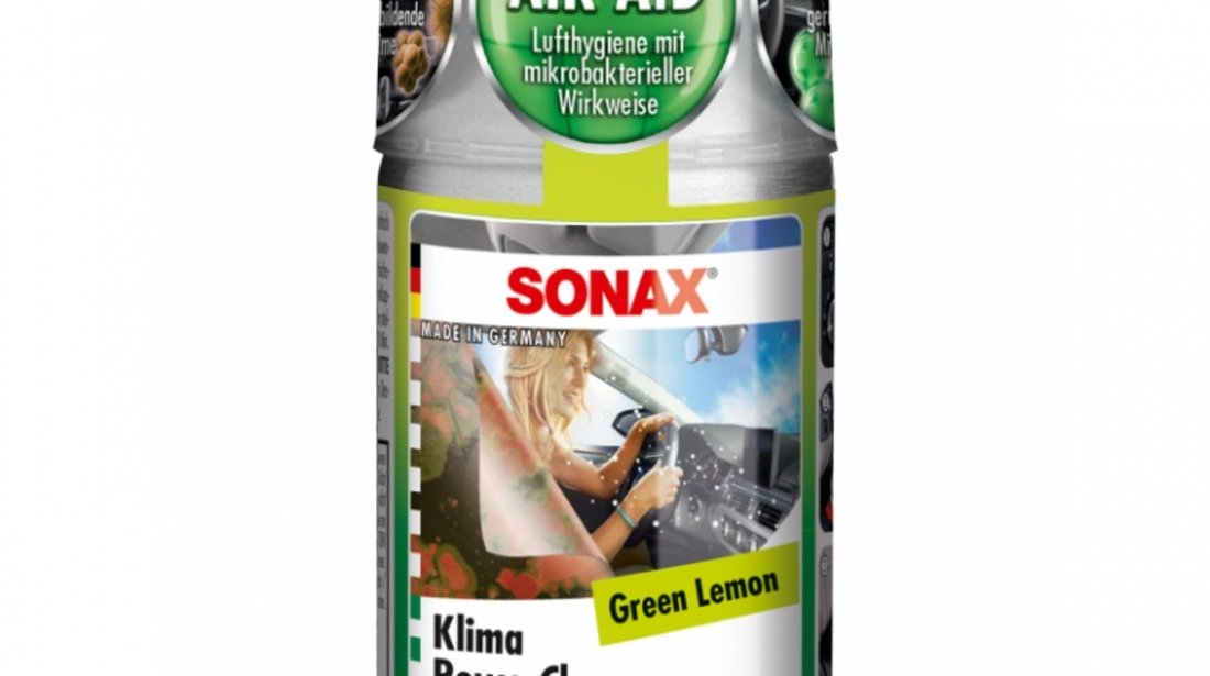 Pachet 12 Buc Sonax Spray Curatat Instalatie Ac Air Aid Green Lemon 323400 100ML