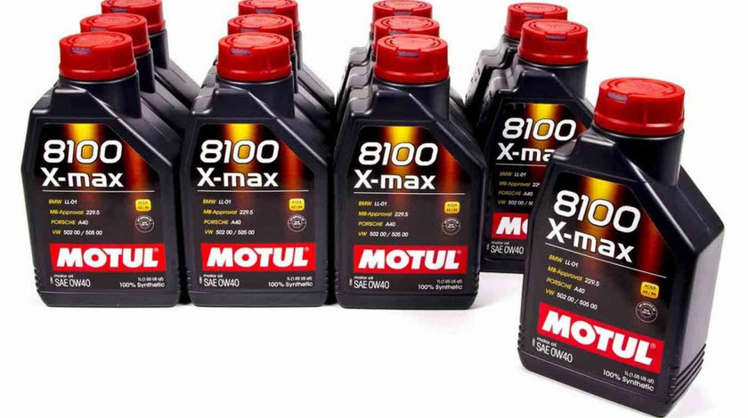 Pachet 12 Buc Ulei motor Motul 8100 X-Max 0W-40 1L