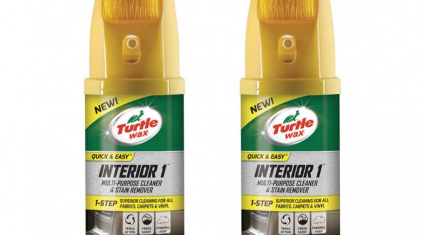 Pachet 2 Buc Turtle Wax Spray Curatat Interior Cu Perie Interior 1 400ML FG52799