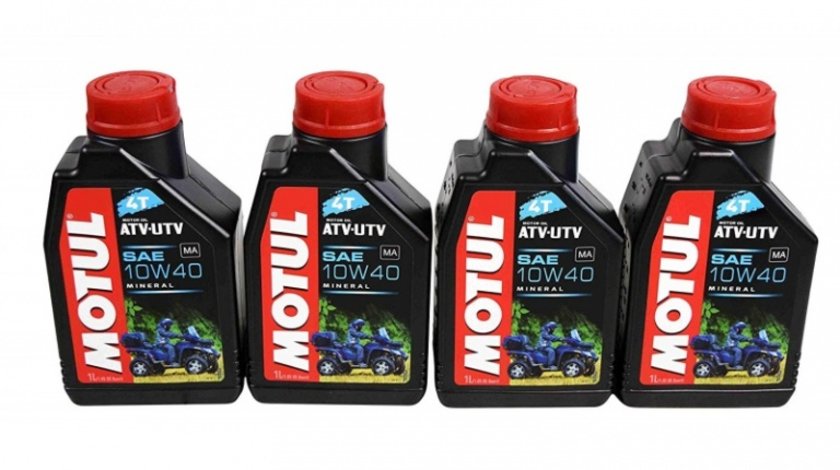 Pachet 4 Buc Ulei motor Motul 4T ATV-UTV 10W-40 1L