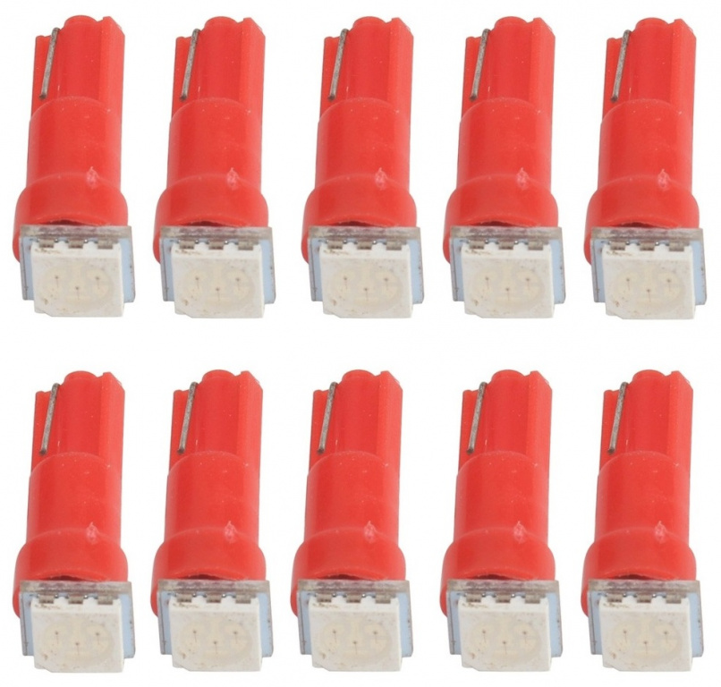 Pachet 5 Buc Set 2 Buc Led T5 12V 1 SMD Rosu 50412 TCT-925
