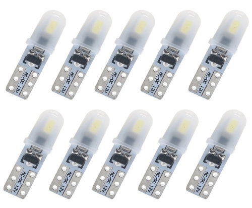 Pachet 5 Buc Set 2 Buc Led T5 12V 2 SMD 3014 Nonpolar 40Lm Canbus Albastru JSUN32 170221-11