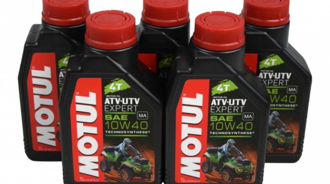 Pachet 5 Buc Ulei motor Motul 4T ATV-UTV Expert 10W-40 MA 1L