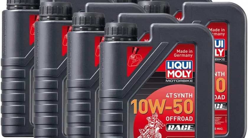 Pachet 8 Buc Ulei motor Liqui Moly Motorbike 4T Synth 10W-50 Offroad Race 1L 3051