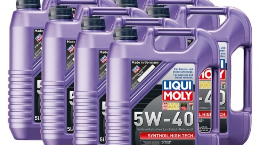 Pachet 8 Buc Ulei motor Liqui Moly Synthoil High Tech 5W-40 1307 5L