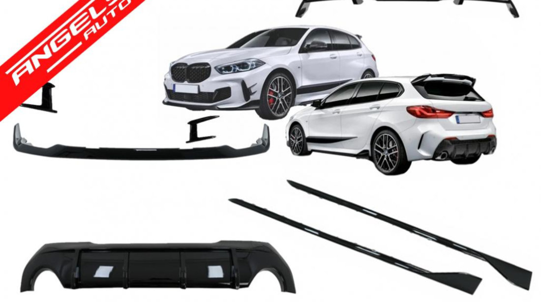 Pachet Aero BMW Seria 1 F40 2019+ M Sport Design Negru Lucios