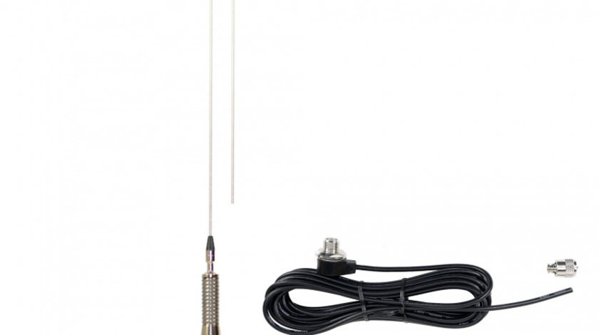 Pachet Antena CB PNI Led 2000 lungime 90 cm si cablu montaj PNI T601 PNI-L2000-T601